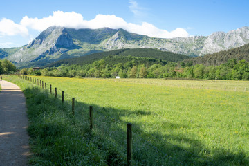 Mountains landscape in the basque country, northern spain