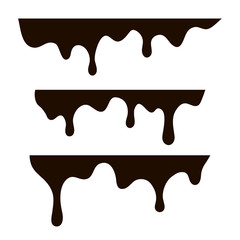 Set of spreading paint on a white background. Vector illustration
