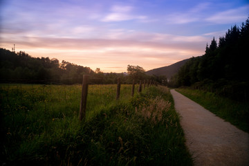Mountains landscape in the basque country, northern spain