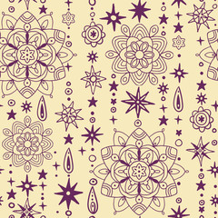 vector seamless pattern. ethnic mandala illustration. for design, wallpaper, fabric, textile