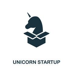 Unicorn Startup icon. Simple illustration from fintech industry collection. Creative Unicorn Startup icon for web design, templates, infographics and more