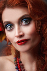 Fototapeta premium charming red gypsy