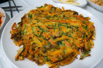 Pajeon is a Korean traditional food 