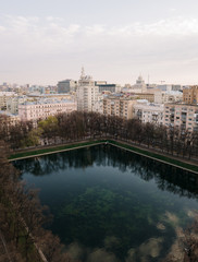 Fototapeta premium Empty Moscow streets during the quarantine lockdown in April 2020