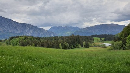 Natur Wald See Berge 