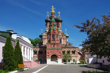 MOSCOW, RUSSIA - May, 2019: Holy Trinity Church in Ostankino