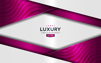 White and pink luxury overlap textured layer background design.