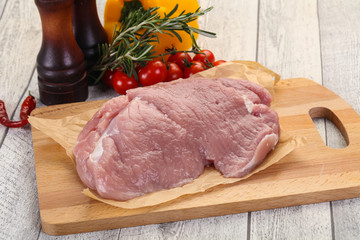 Raw pork meat