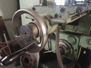 Soviet-made industrial lathe