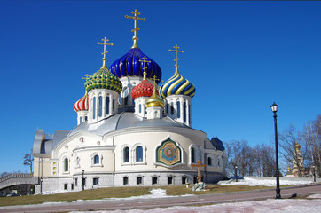 MOSCOW, RUSSIA - March, 2019: Church of the Holy Prince Igor of Chernigov located in the suburban village of Peredelkino