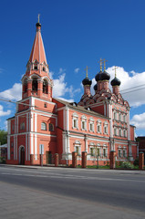 Fototapeta premium Moscow, Russia - May, 2019: Church of Saint Nicholas the Wonderworker in Bolvanovka