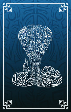 Snake symbols, grunge cobra logo banner, serpent poster design.