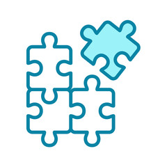 puzzle - jigsaw puzzle icon vector design template