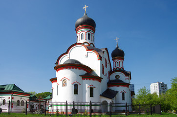 MOSCOW, RUSSIA - May, 2019: Holy Trinity Church in Stariye Cheryomushki