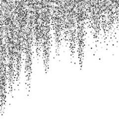 Silver glitter luxury sparkling confetti. Scattere