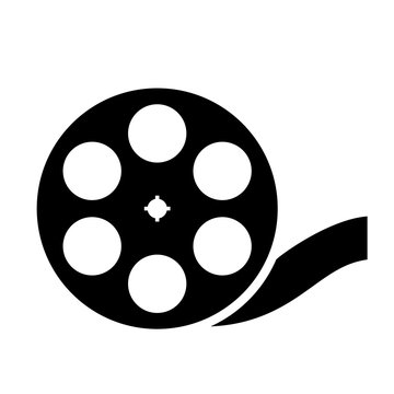 Film reel vector icon