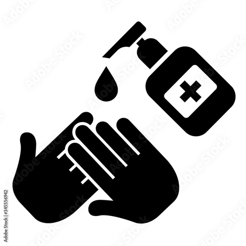 Fototapete Clean And Sanitize Your Hands Vector Icon Fototapeten Arcady