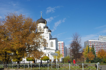 MYTISHCHI, RUSSIA - October, 2019: Cathedral of the Nativity of Christ