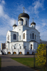 Fototapeta premium MYTISHCHI, RUSSIA - October, 2019: Cathedral of the Nativity of Christ