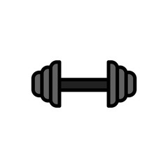 barbell fill outline icon