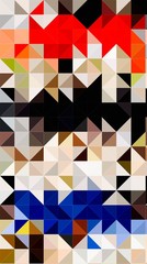 Abstract Colorful Geometrical Artwork,Abstract Graphical Art Background Texture,Modern Conceptual Art,Synthwave Aesthetic Cyberpunk Poster Print,3D Rendering