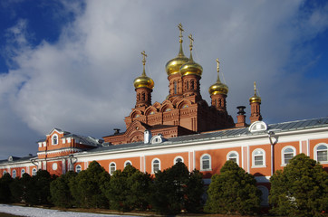 SERGIYEV POSAD, RUSSIA - February, 2020: The Chernigovsky skete in Sergiev Posad