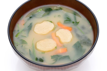 味噌汁　麩