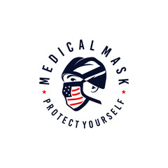 Mask a medical logo design. Awesome modern mask  logo. A mask  medical  logotype.