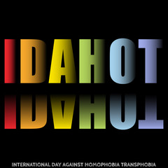 Lgbt organisation against homophobia. Lgbt colours. Holiday celebration. May month pride day.