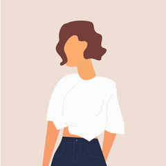 Elegant fashion model. Vector