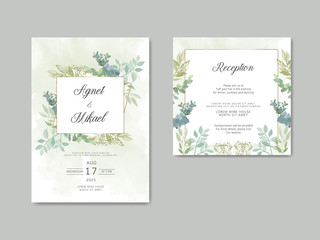 Fototapeta na wymiar wedding invitation template with beautiful flower vector