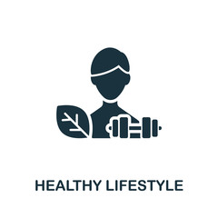 Healthy Lifestyle icon from organic farming collection. Simple line Healthy Lifestyle icon for templates, web design and infographics