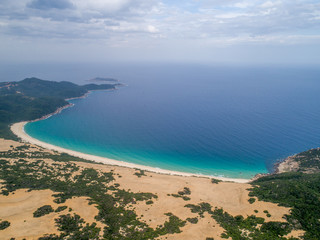 Aerial of Na Beach at Dam Mon Peninsula, Van Phong Bay, Van Ninh, Khanh Hoa