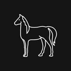 Vector icon of an horse on background