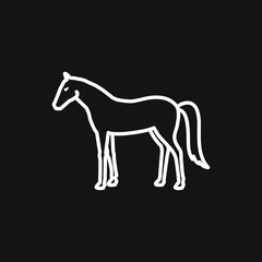 Vector icon of an horse on background
