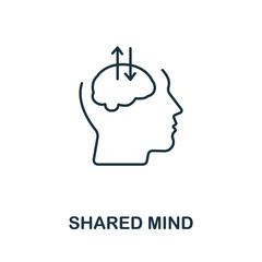 Shared Mind icon from personality collection. Simple line Shared Mind icon for templates, web design and infographics