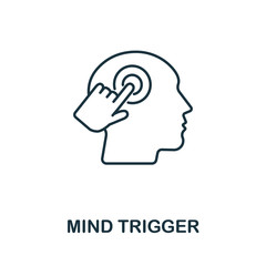 Mind Trigger icon from personality collection. Simple line Mind Trigger icon for templates, web design and infographics