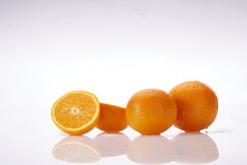 Fresh juicy fruit orange citrus on white background natural organic delicious nutritious healthy food vegetarian freshness diet vegan.