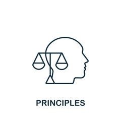 Principles icon from personality collection. Simple line Principles icon for templates, web design and infographics