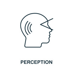 Perception icon from personality collection. Simple line Perception icon for templates, web design and infographics