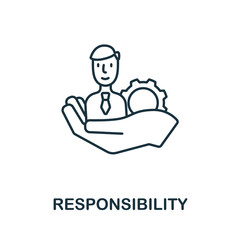 Responsibility icon from personality collection. Simple line Responsibility icon for templates, web design and infographics