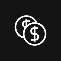 Investments icon. Graph growth graphics vector icon isolated on background