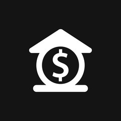 Investments icon. Graph growth graphics vector icon isolated on background