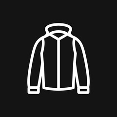 Jacket icon vector. Clothes icon on background.