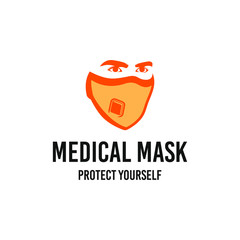 Mask a medical logo design. Awesome modern mask logo. A mask medical logotype.