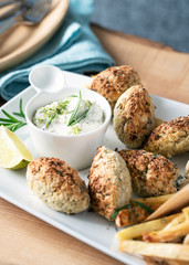 Vegan Healthy Fish and Chips Alternative: Cauliflower Croquettes with Parsnip chips