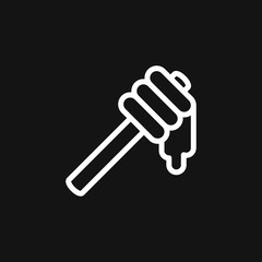 Jar vector icon with cap isolated on background. Honey symbol