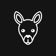 Obraz premium Kangaroo vector icon isolated on background. Animal symbol