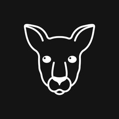 Kangaroo vector icon isolated on background. Animal symbol
