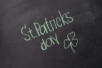 Chalkboard inscription St. Patricks day